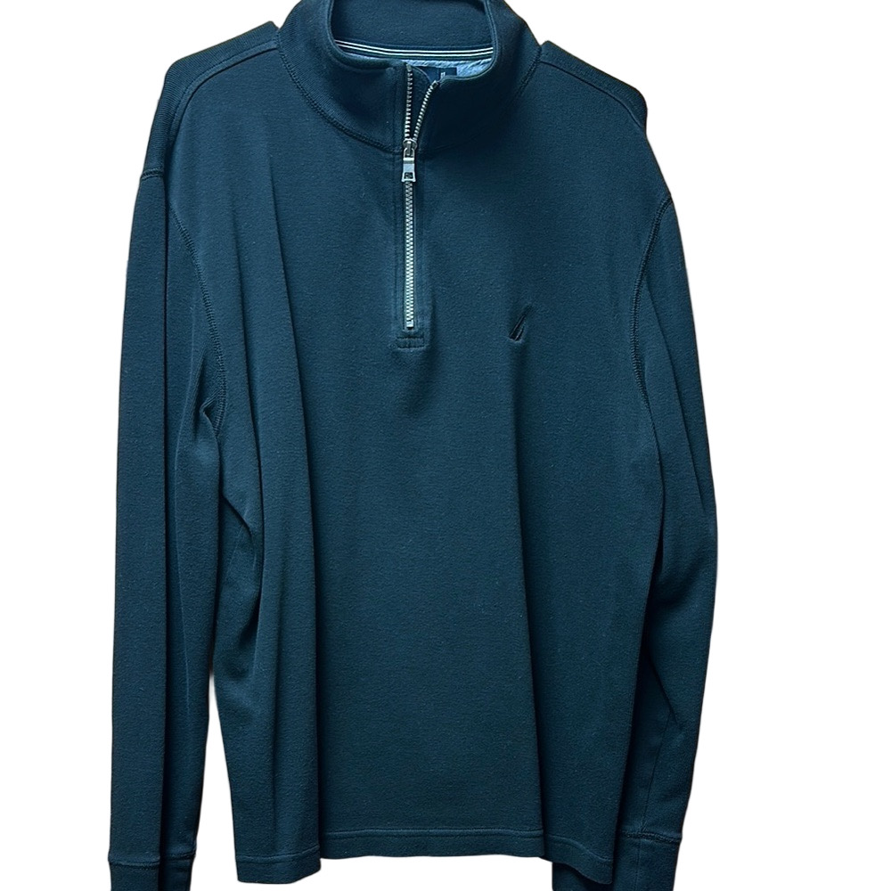 Men's Black Half-Zip Sweater - Picture 2 of 6